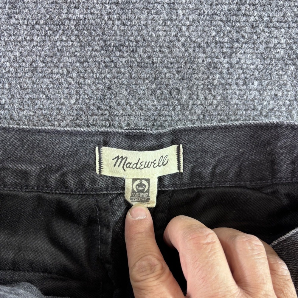 Madewell The Harlow Wide-Leg Jean Womens 29 Black Pleated High Rise Denim Pants - Picture 6 of 7